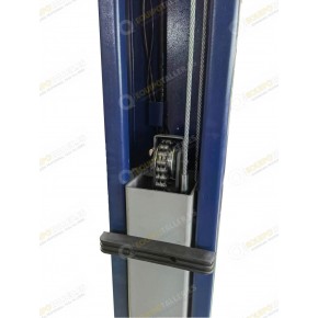 Detalle del anclaje de seguridad del brazo