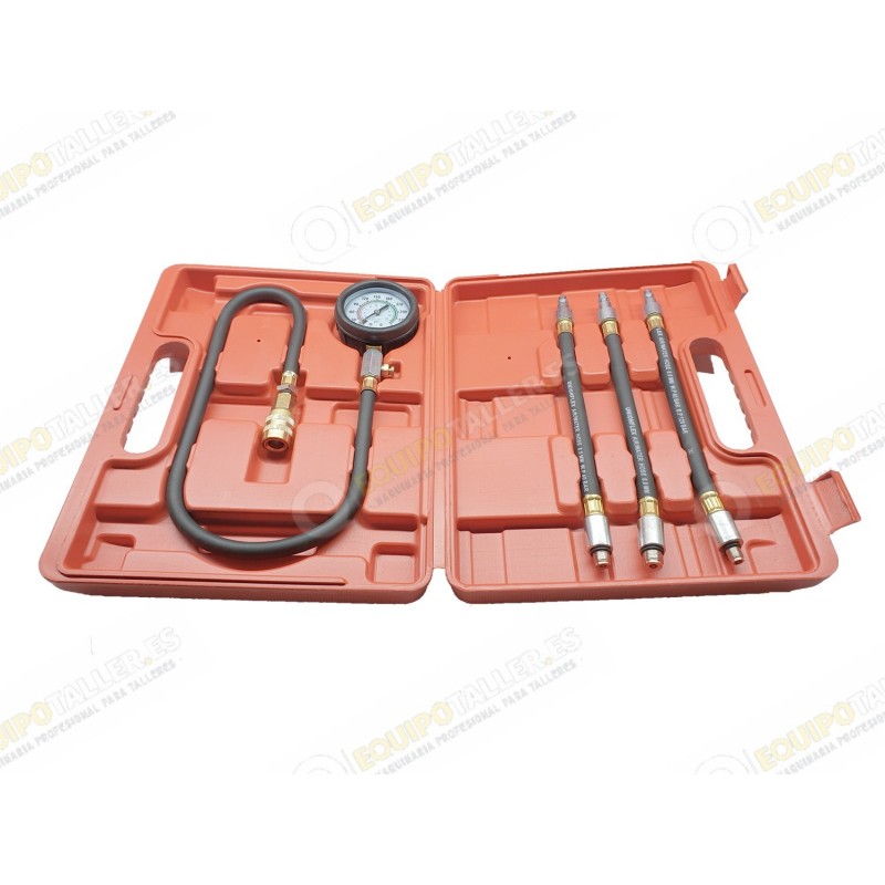 Kit Testeur De Pression Hydraulique - 3 Manomètres + Tuyaux + Raccords - Pour Engins De Chantier, Excavatrices