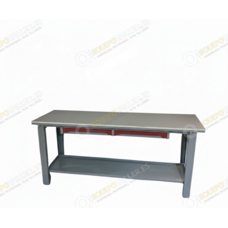 Frontal mesa de trabajo gris